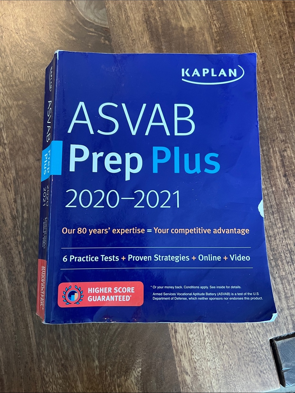 Kaplan ASVAB Prep Book - Navy and Red Accents